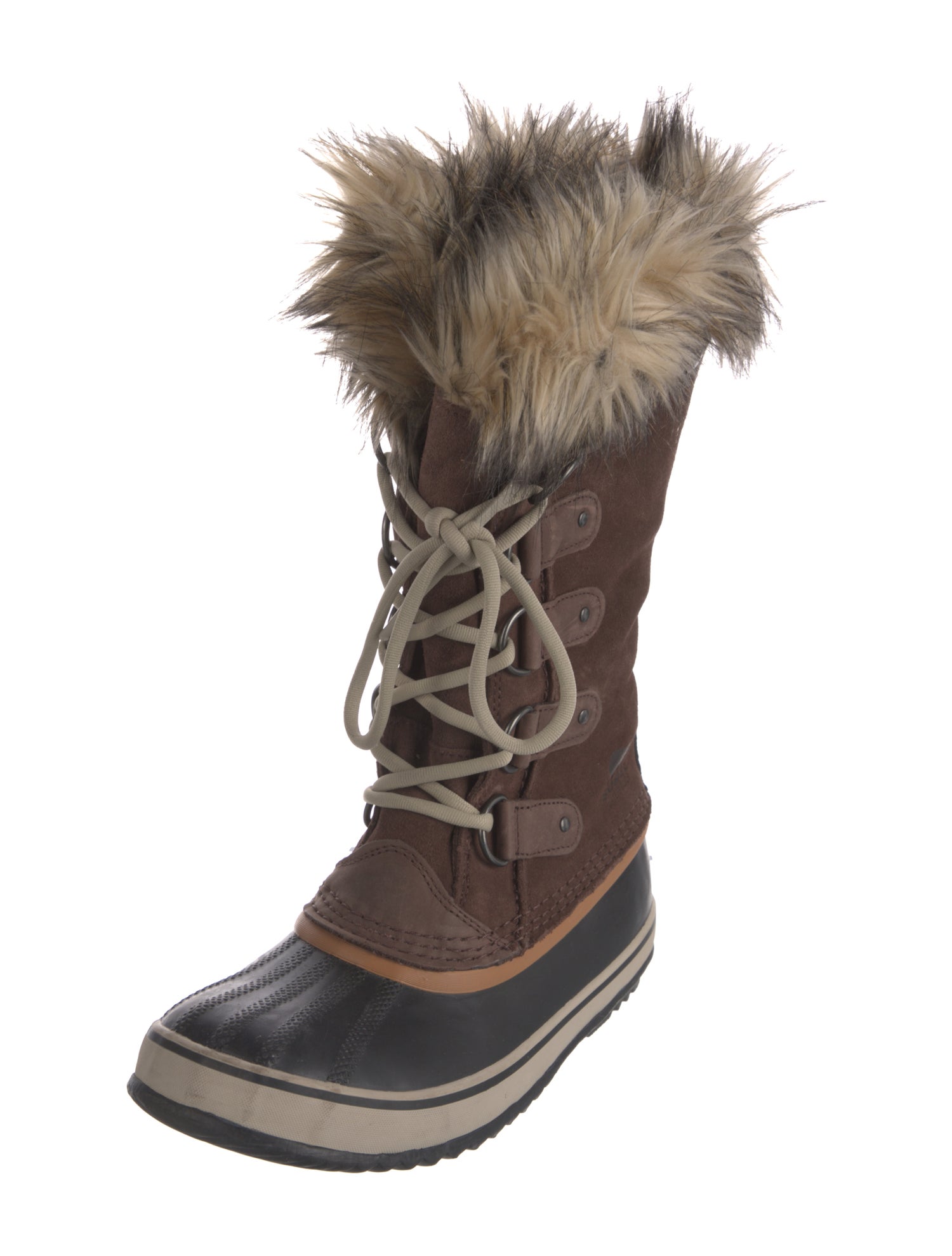 Sorel Suede Colorblock Pattern Lace-Up Boots