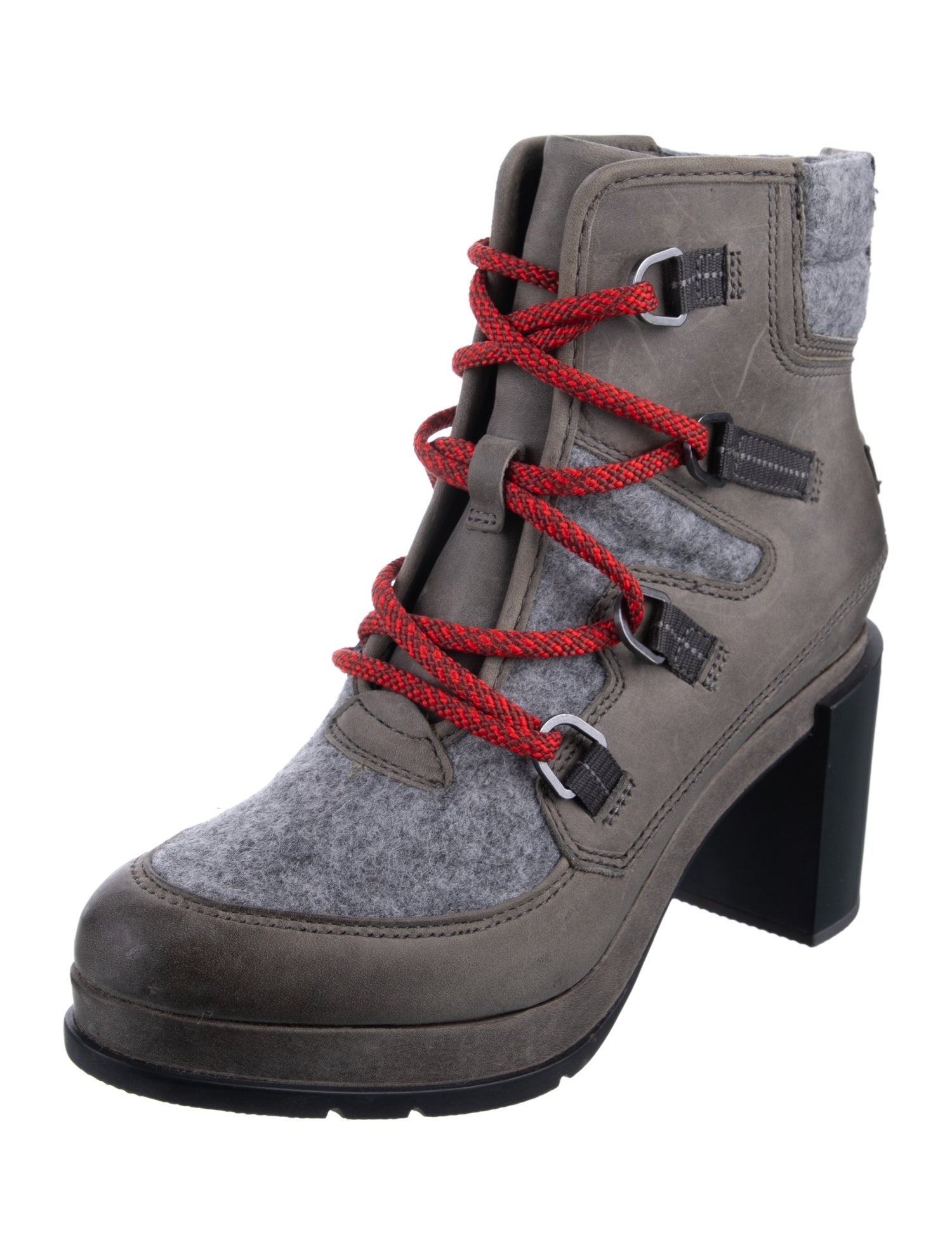 Sorel Leather Printed Lace-Up Boots