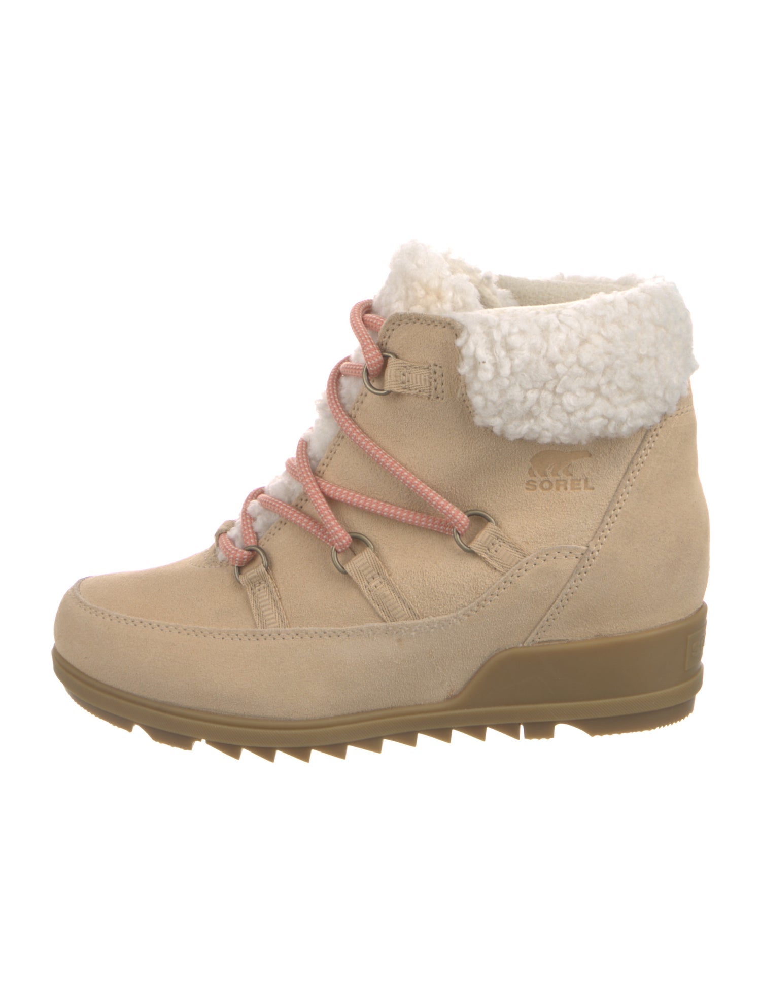 Sorel Suede Colorblock Pattern Lace-Up Boots