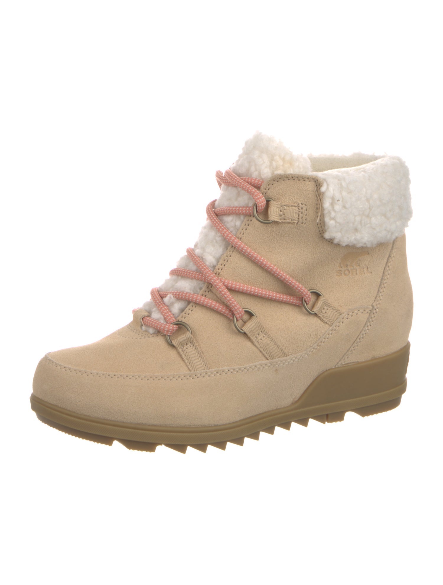 Sorel Suede Colorblock Pattern Lace-Up Boots