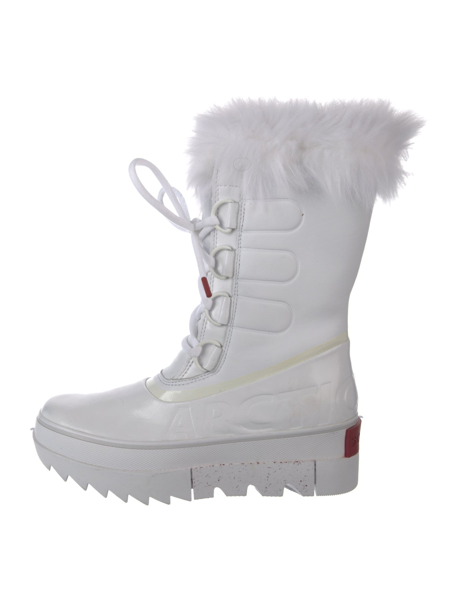 Sorel Leather Faux Fur Trim Lace-Up Boots