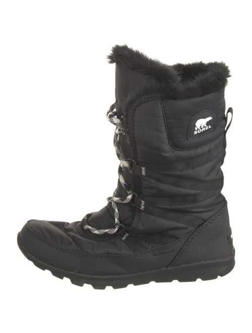 Sorel Nylon Faux Fur Trim Snow Boots