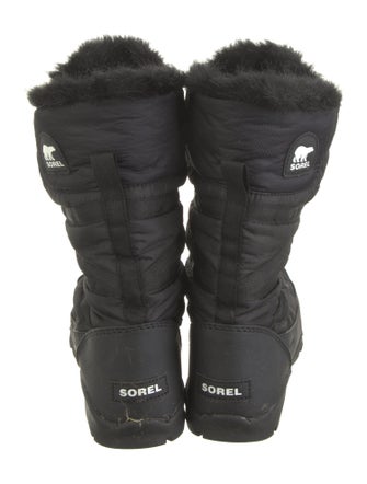 Sorel Nylon Faux Fur Trim Snow Boots