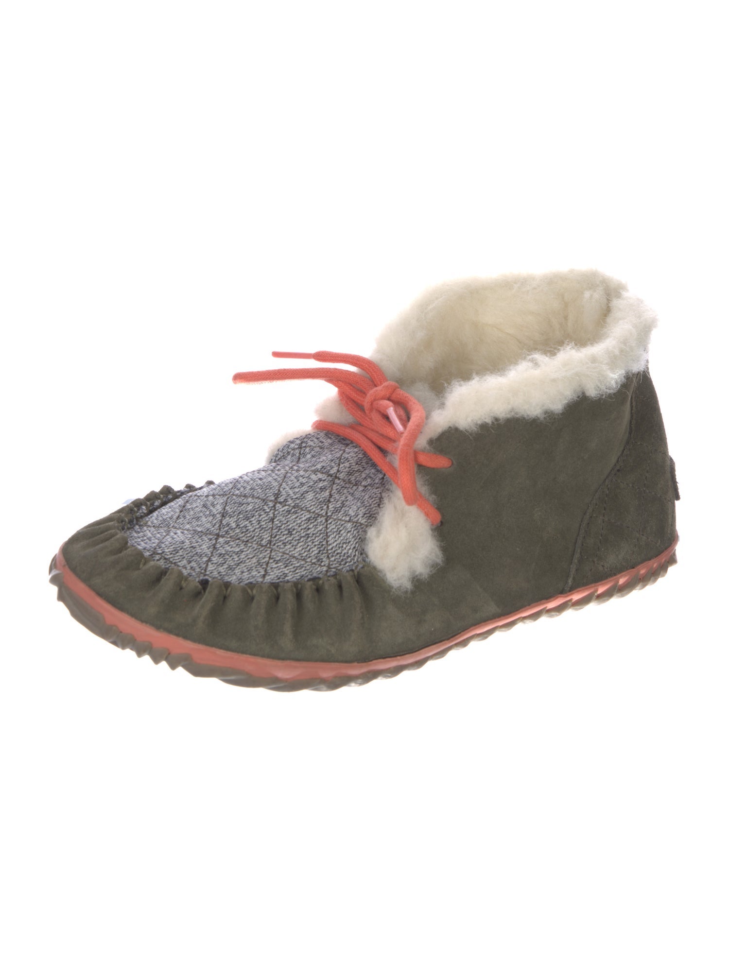 Sorel Suede Colorblock Pattern Lace-Up Boots