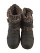 Sorel Suede Faux Fur Trim Rain Boots