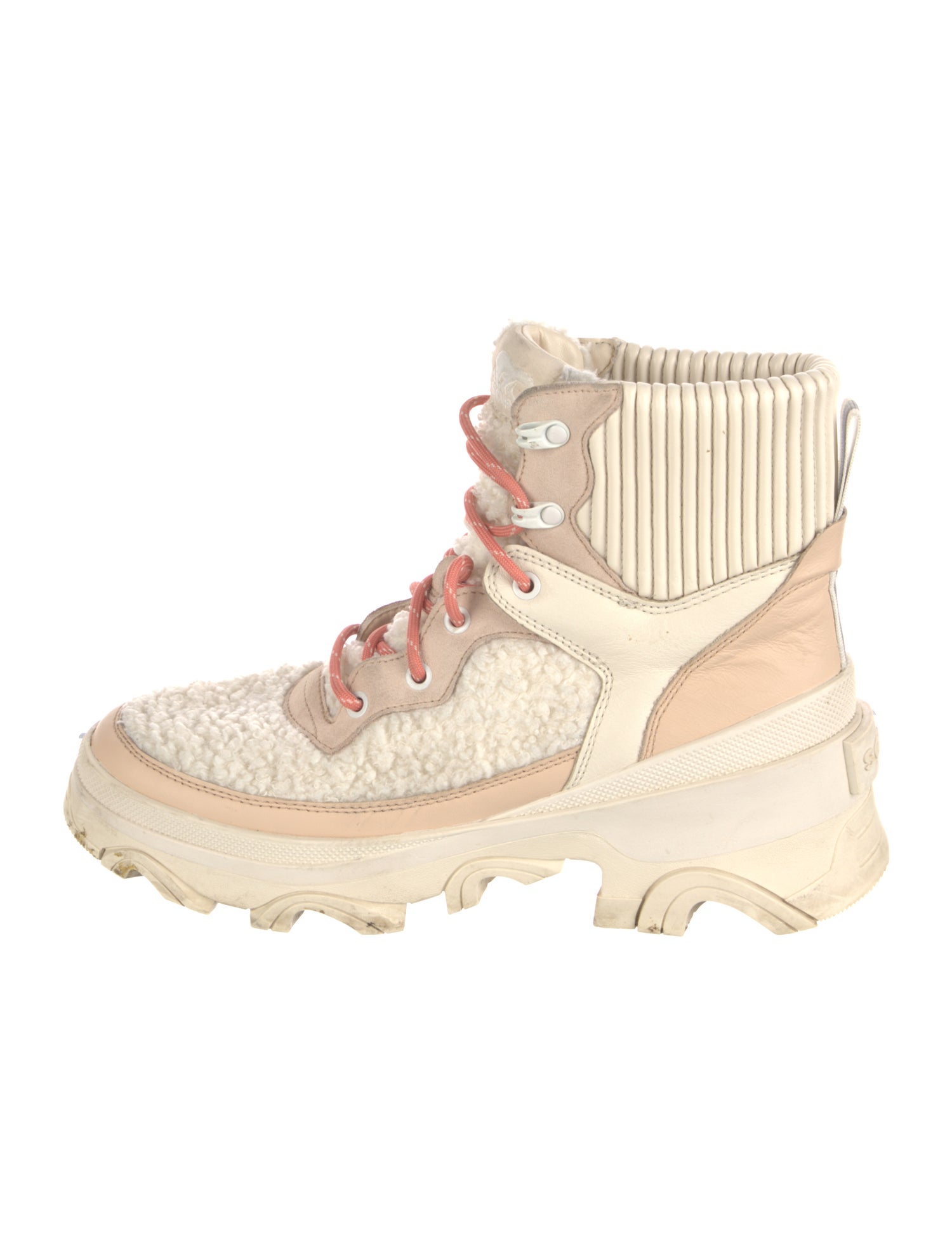 Sorel Leather Colorblock Pattern Hiking Boots