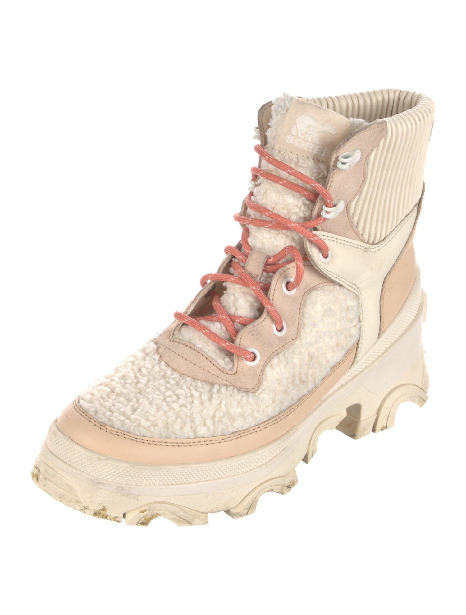 Sorel Leather Colorblock Pattern Hiking Boots