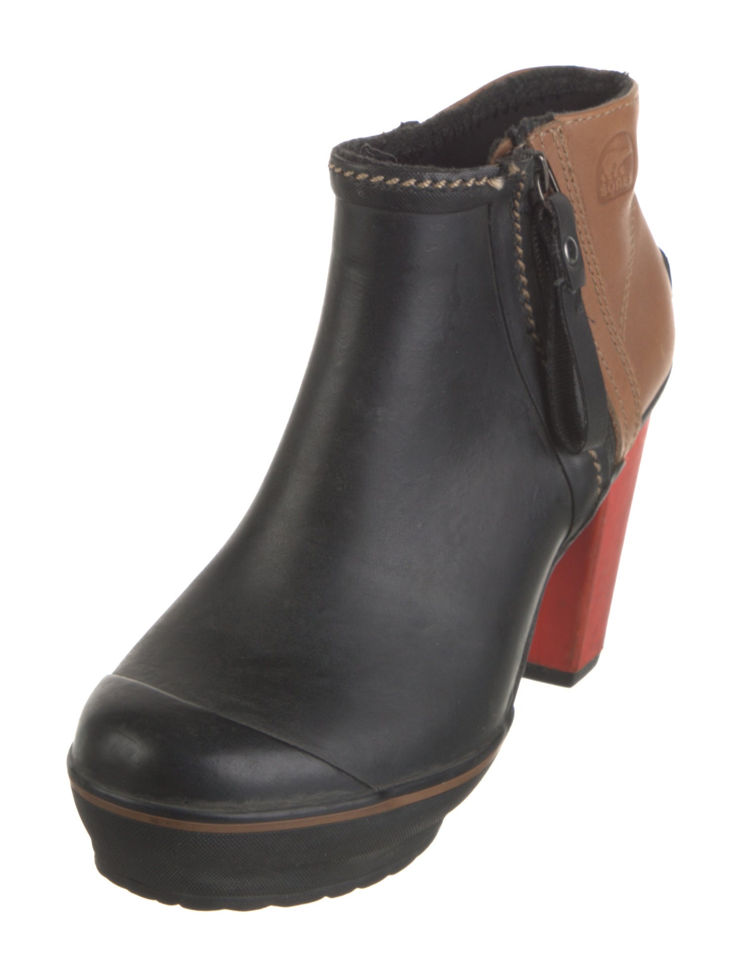 Sorel Leather Colorblock Pattern Boots