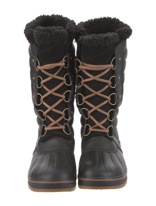 Sorel Wool Faux Fur Trim Combat Boots