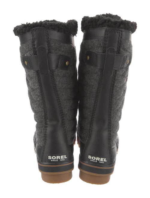 Sorel Wool Faux Fur Trim Combat Boots