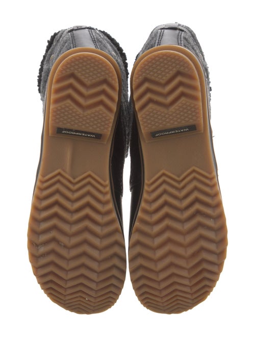 Sorel Wool Faux Fur Trim Combat Boots