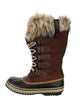 Sorel Suede Faux Fur Trim Lace-Up Boots