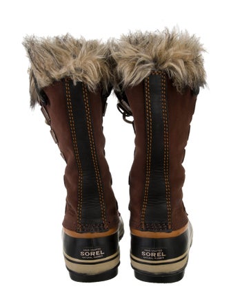 Sorel Suede Faux Fur Trim Lace-Up Boots