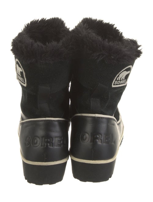 Sorel Suede Faux Fur Trim Lace-Up Boots