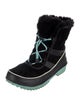 Sorel Suede Faux Fur Trim Lace-Up Boots