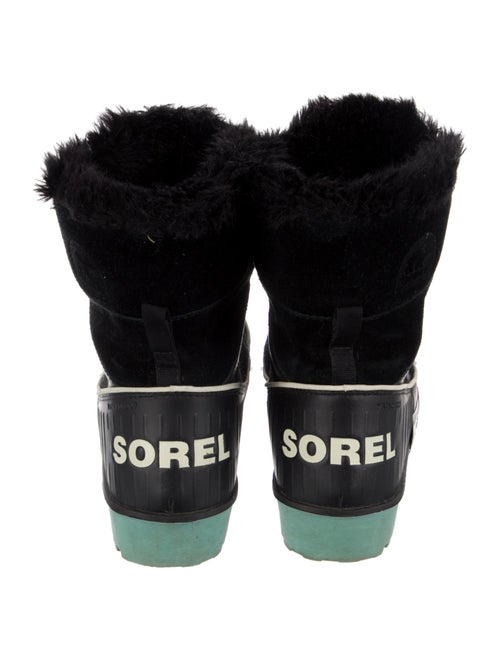 Sorel Suede Faux Fur Trim Lace-Up Boots