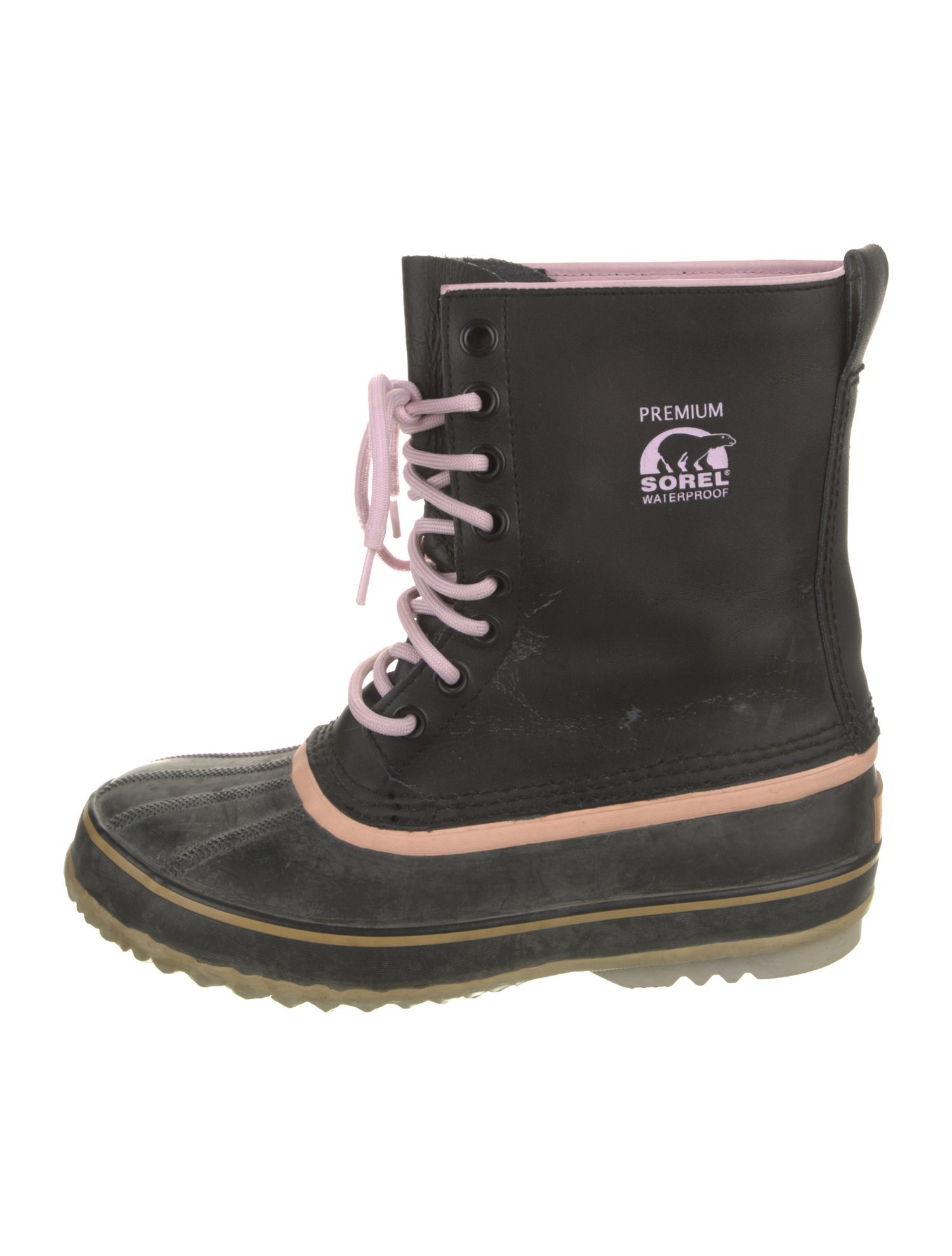 Sorel Leather Graphic Print Lace-Up Boots