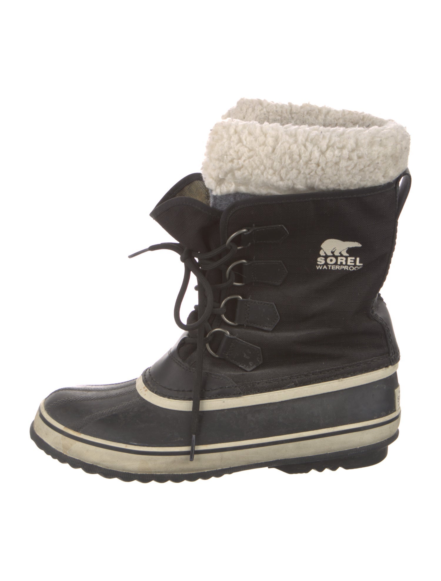 Sorel Nylon Colorblock Pattern Lace-Up Boots