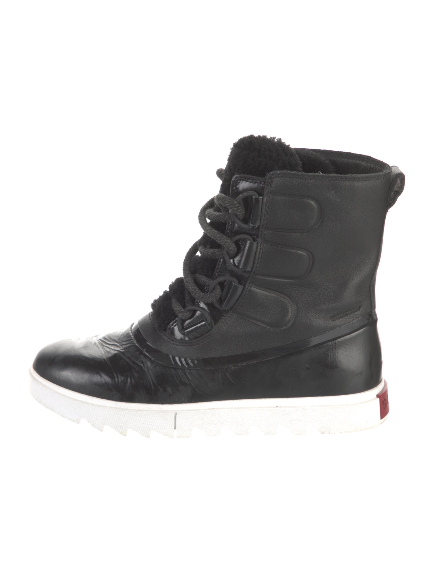Sorel Leather Colorblock Pattern Lace-Up Boots