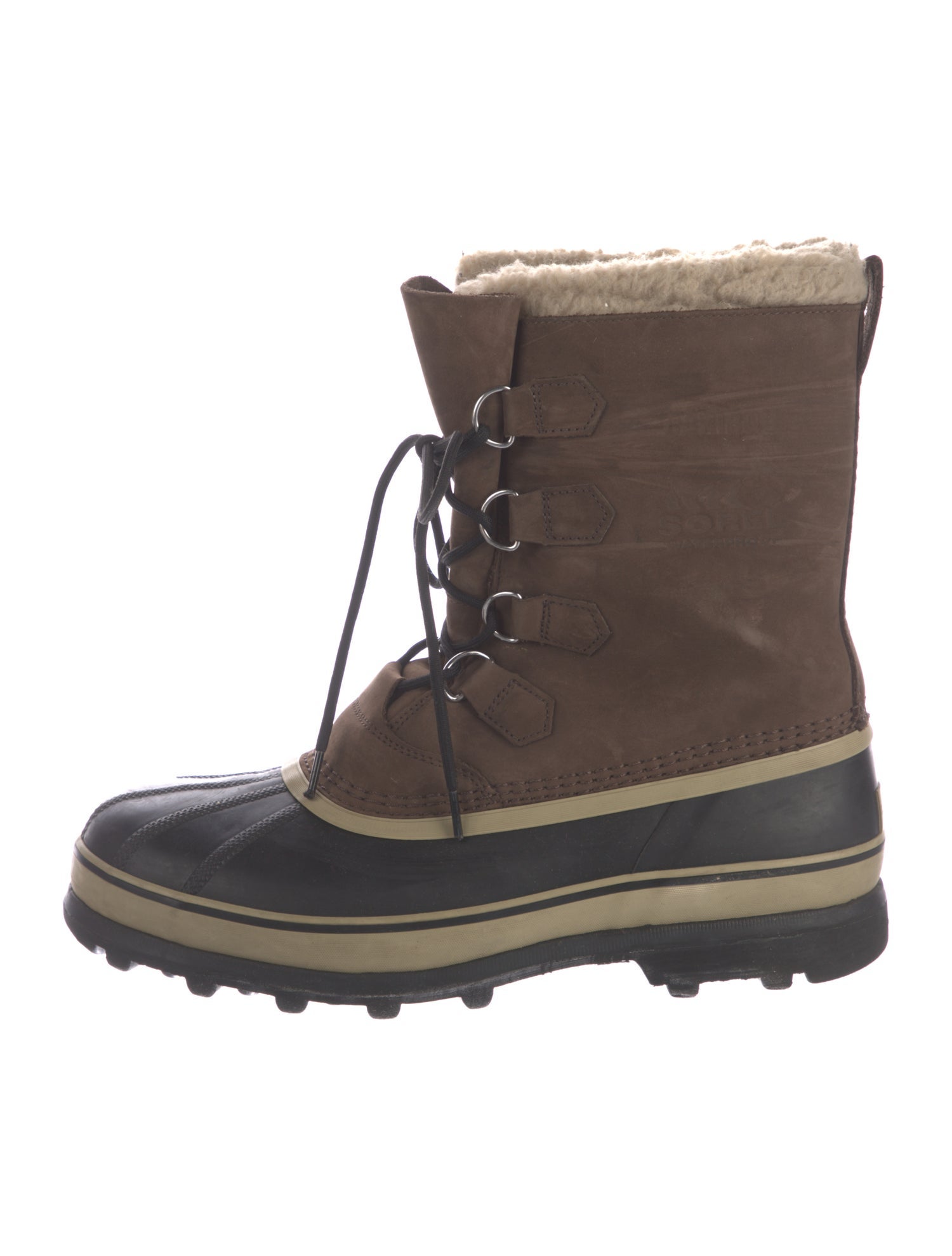 Sorel Suede Faux Fur Trim Lace-Up Boots