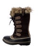 Sorel Suede Faux Fur Trim Lace-Up Boots