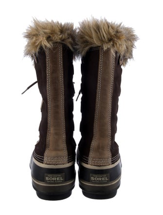 Sorel Suede Faux Fur Trim Lace-Up Boots