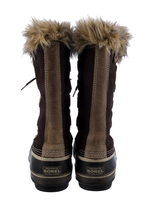 Sorel Suede Faux Fur Trim Lace-Up Boots