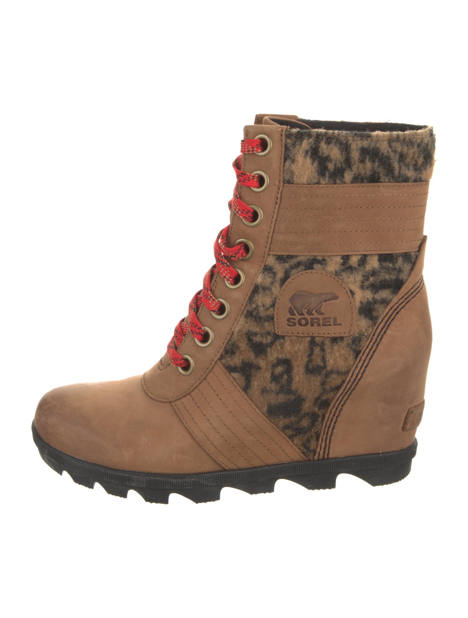 Sorel Leather Printed Combat Boots
