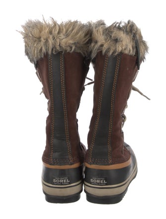 Sorel Suede Faux Fur Trim Lace-Up Boots