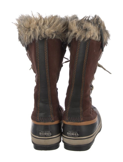 Sorel Suede Faux Fur Trim Lace-Up Boots