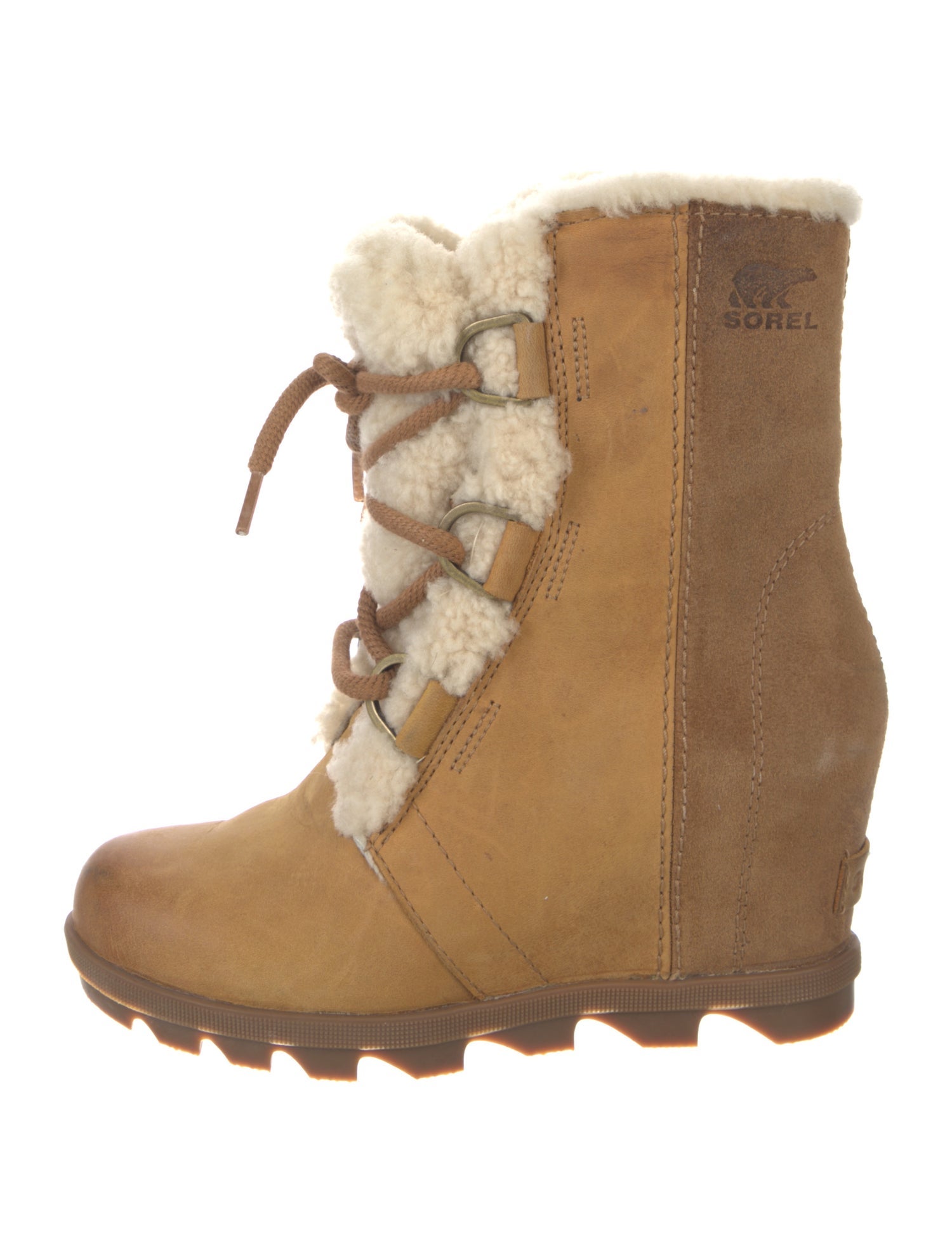 Sorel Suede Colorblock Pattern Lace-Up Boots