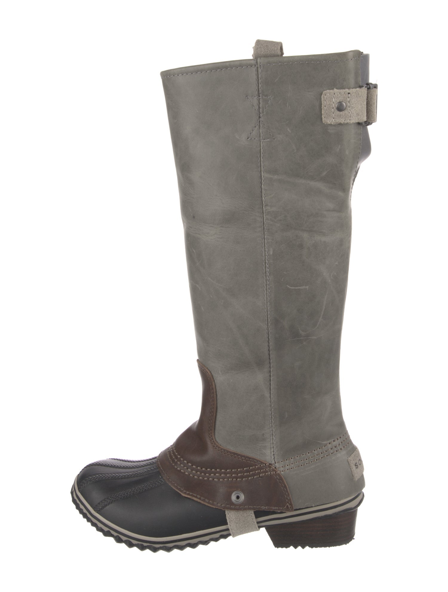 Sorel Leather Colorblock Pattern Boots