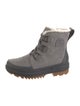 Sorel Suede Fur Trim Combat Boots