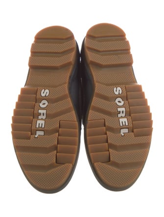 Sorel Suede Fur Trim Combat Boots