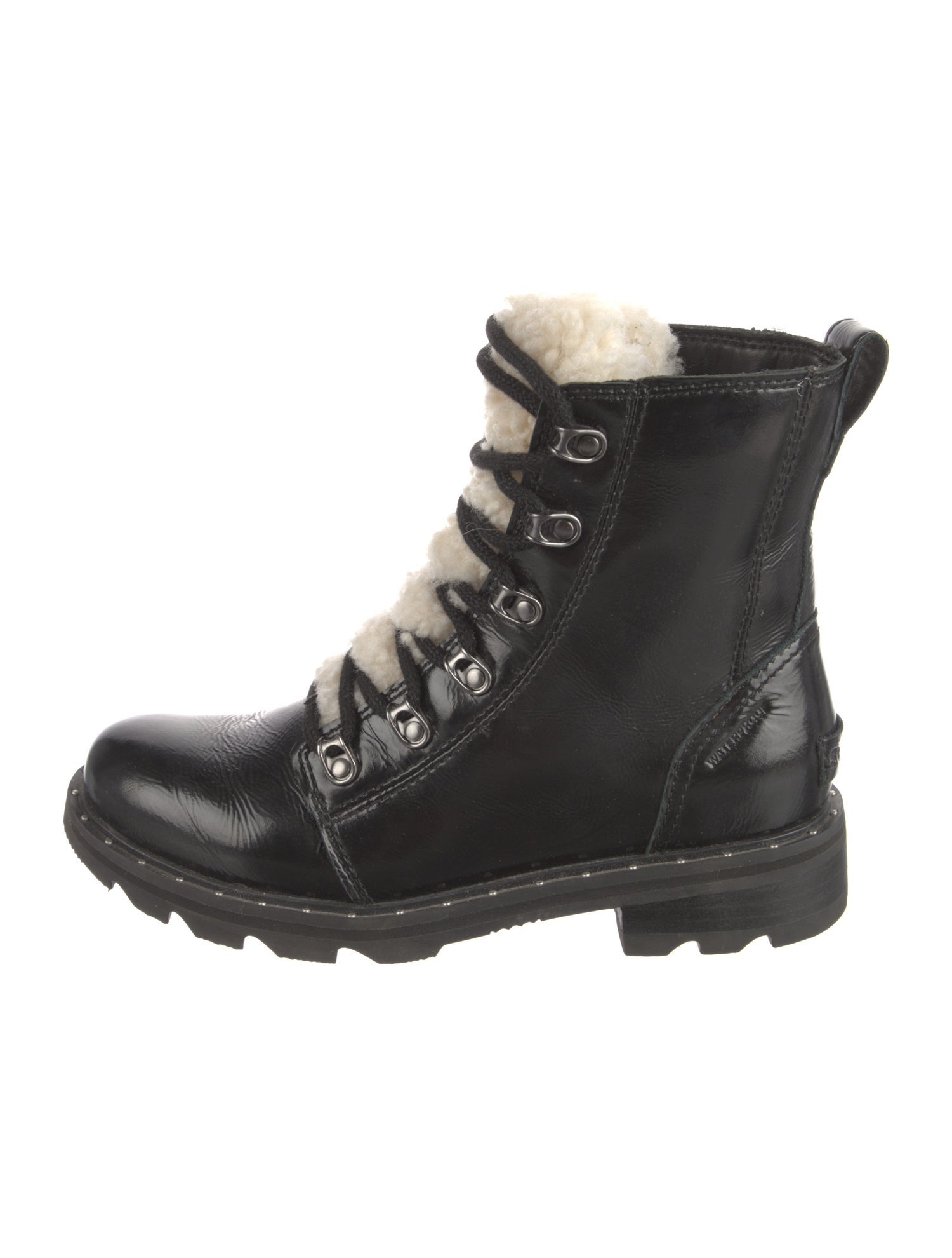 Sorel Leather Colorblock Pattern Combat Boots