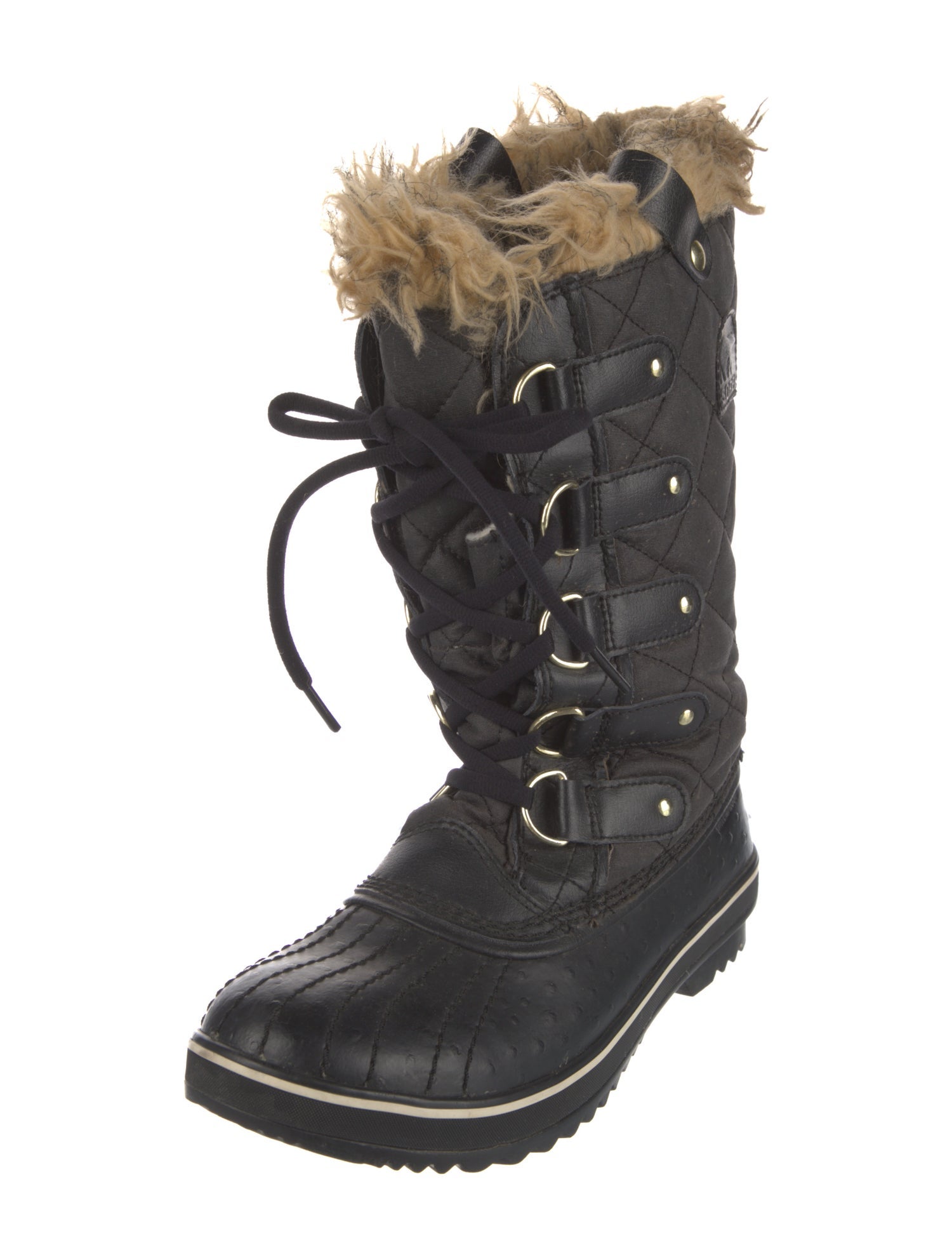 Sorel Leather Colorblock Pattern Lace-Up Boots