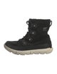 Sorel Suede Faux Fur Trim Lace-Up Boots