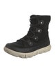 Sorel Suede Faux Fur Trim Lace-Up Boots