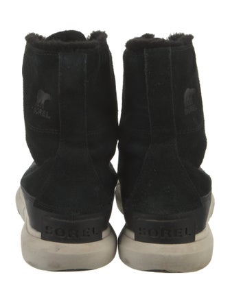 Sorel Suede Faux Fur Trim Lace-Up Boots