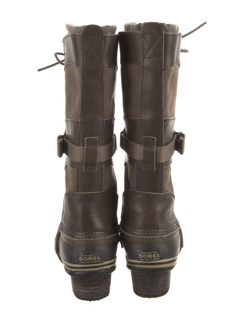 Sorel Suede Leather Trim Embellishment Lace-Up Boots