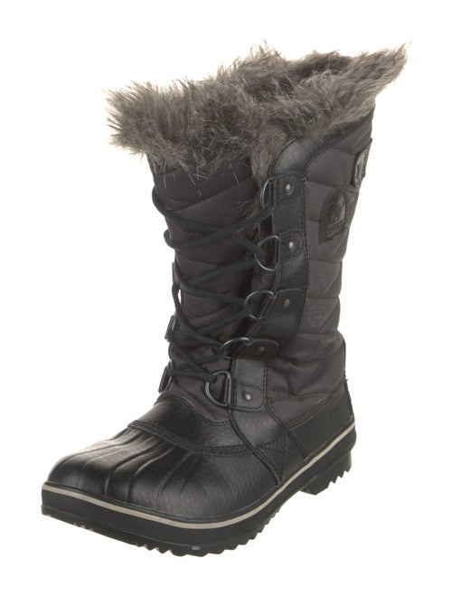 Sorel Rubber Faux Fur Trim Boots