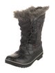Sorel Rubber Faux Fur Trim Boots