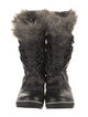 Sorel Rubber Faux Fur Trim Boots