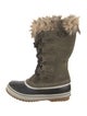 Sorel Suede Fur Trim Lace-Up Boots