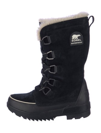 Sorel Suede Fur Trim Snow Boots