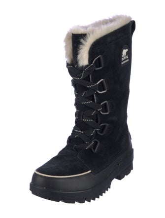 Sorel Suede Fur Trim Snow Boots