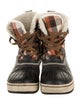 Sorel Canvas Plaid Print Lace-Up Boots