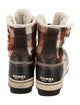 Sorel Canvas Plaid Print Lace-Up Boots