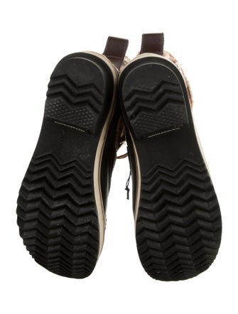 Sorel Canvas Plaid Print Lace-Up Boots