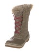 Sorel Nylon Fur Trim Lace-Up Boots